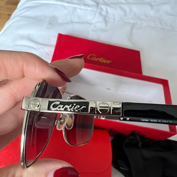 Cartier Women\'s Sunglasses - Black and Gold main image 5